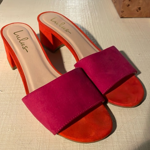 Lulu’s colorblock heels, size 8 - Picture 1 of 5